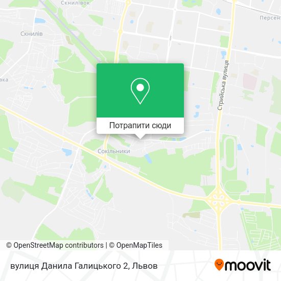 Карта вулиця Данила Галицького 2