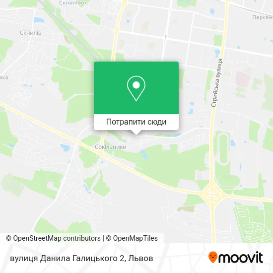Карта вулиця Данила Галицького 2