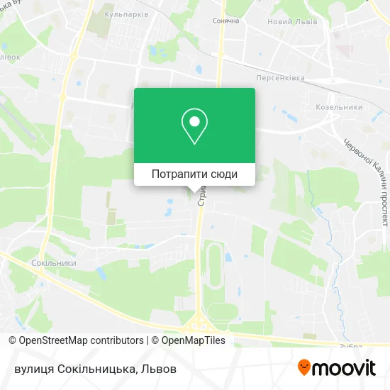 Карта вулиця Сокільницька