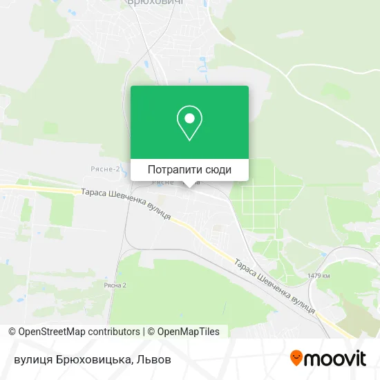Карта вулиця Брюховицька