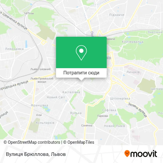 Карта Вулиця Брюллова