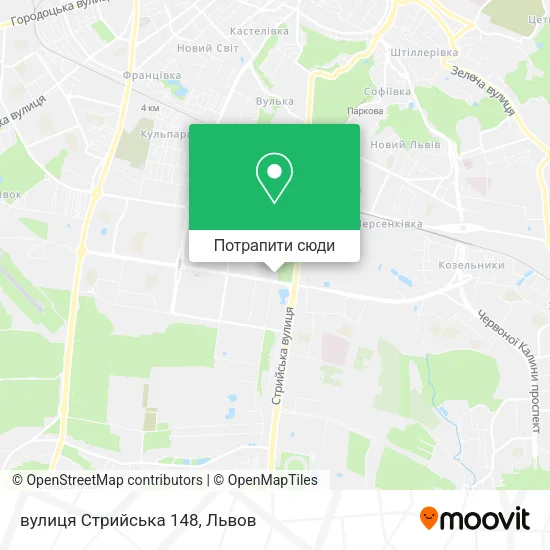 Карта вулиця Стрийська 148