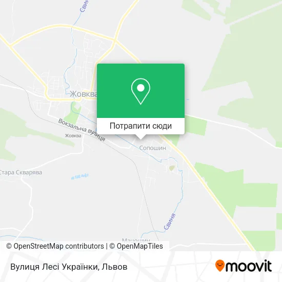 Карта Вулиця Лесі Українки