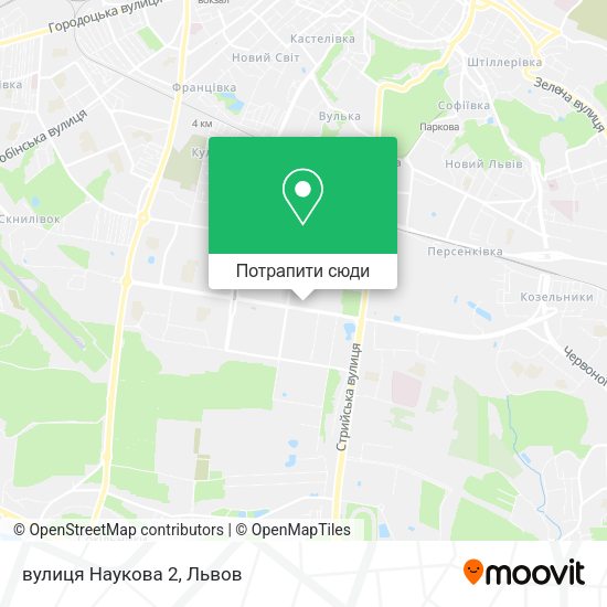 Карта вулиця Наукова 2