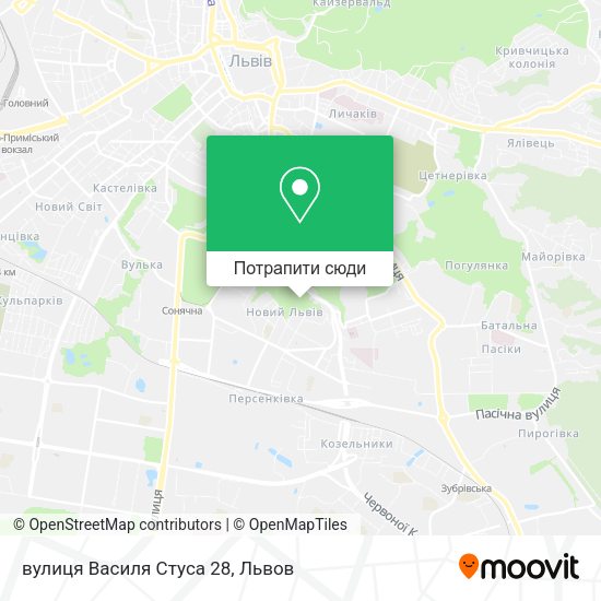 Карта вулиця Василя Стуса 28