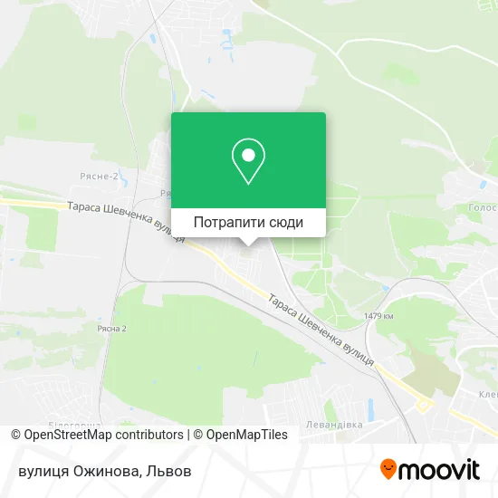 Карта вулиця Ожинова