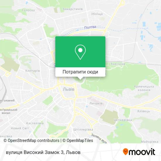 Карта вулиця Високий Замок 3