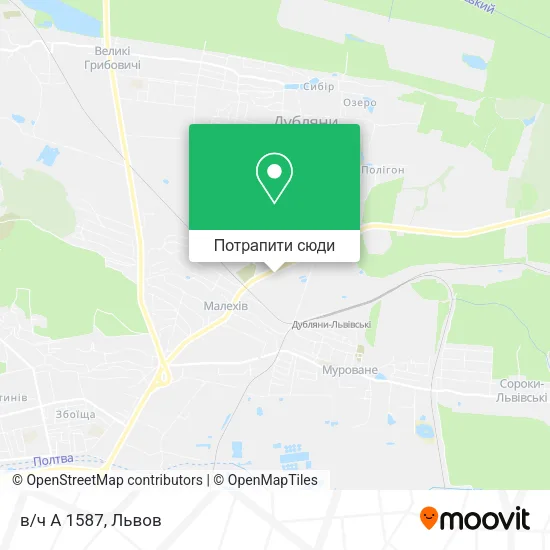 Карта в/ч А 1587