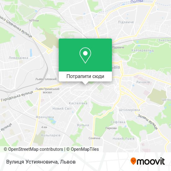 Карта Вулиця Устияновича