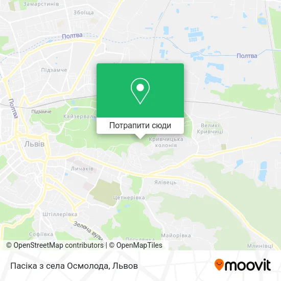 Карта Пасiка з села Осмолода
