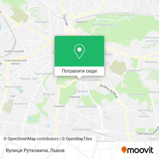 Карта Вулиця Рутковича