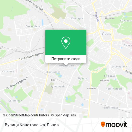 Карта Вулиця Конотопська
