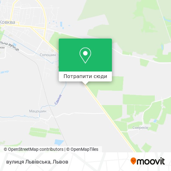Карта вулиця Львівська