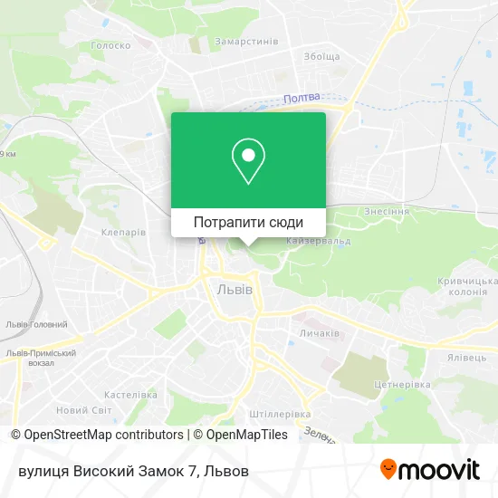 Карта вулиця Високий Замок 7