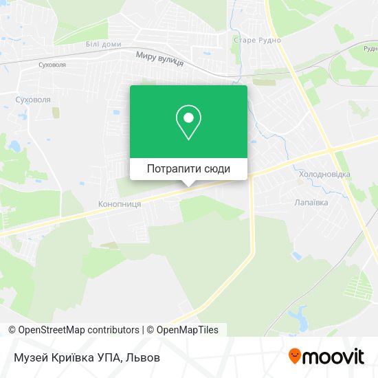 Карта Музей Криївка УПА