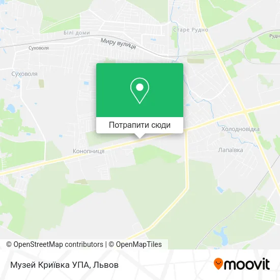 Карта Музей Криївка УПА
