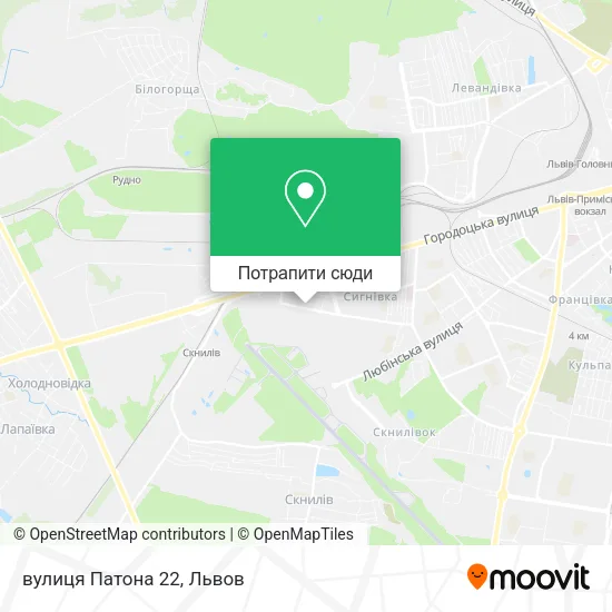 Карта вулиця Патона 22