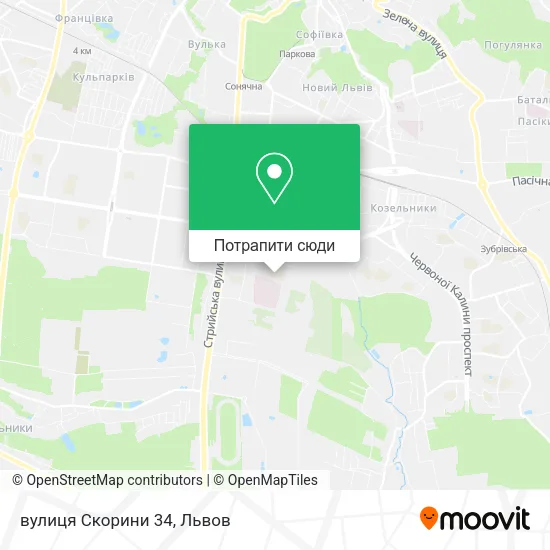 Карта вулиця Скорини 34