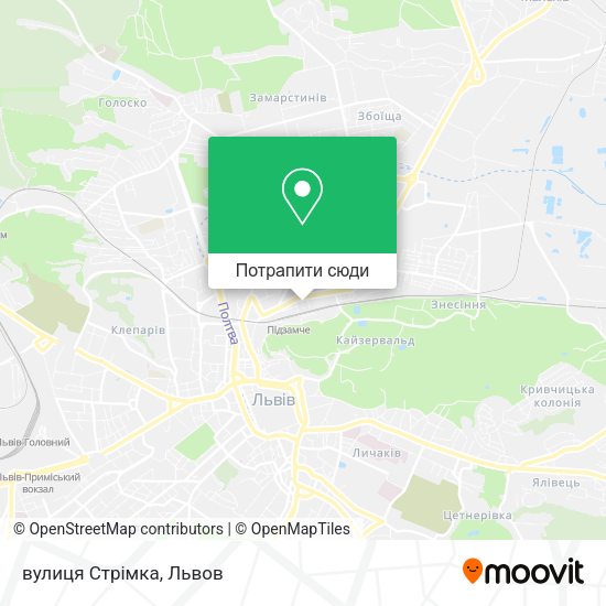 Карта вулиця Стрімка