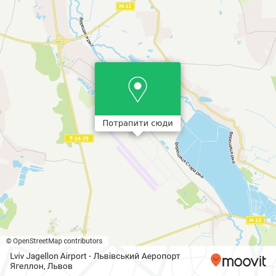 Карта Lviv Jagellon Airport - Львівський Аеропорт Ягеллон