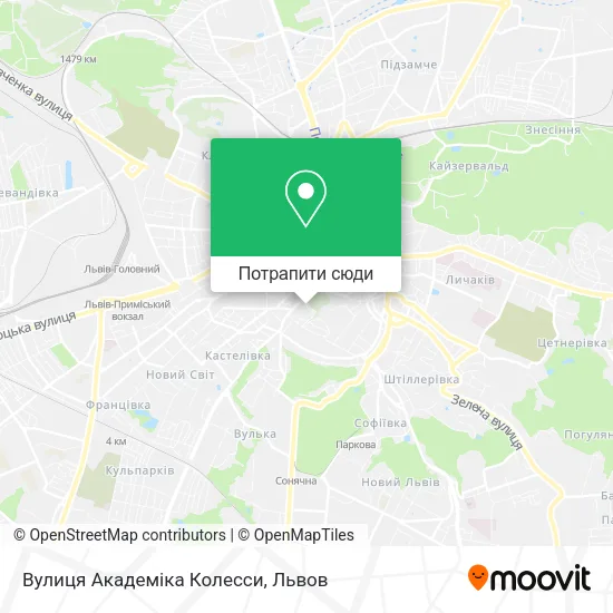 Карта Вулиця Академіка Колесси