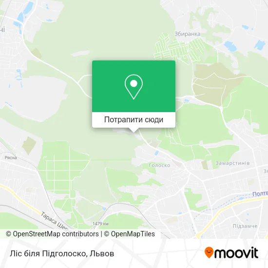 Карта Ліс біля Підголоско