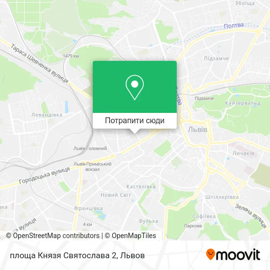 Карта площа Князя Святослава 2