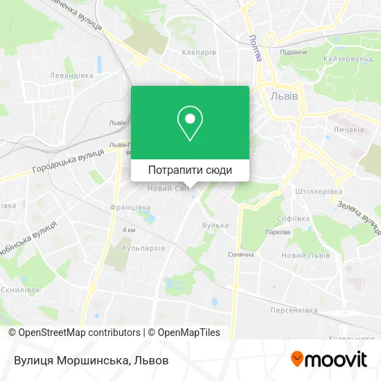 Карта Вулиця Моршинська