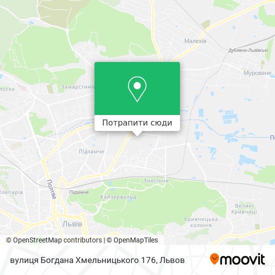 Карта вулиця Богдана Хмельницького 176