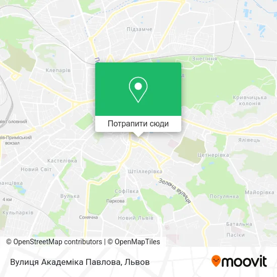 Карта Вулиця Академіка Павлова