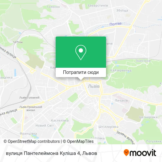 Карта вулиця Пантелеймона Куліша 4
