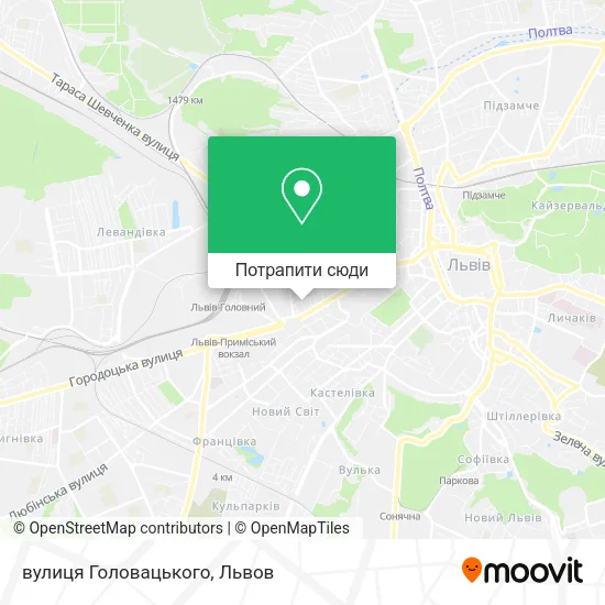Карта вулиця Головацького