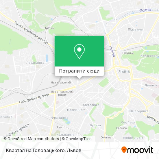 Карта Квартал на Головацького