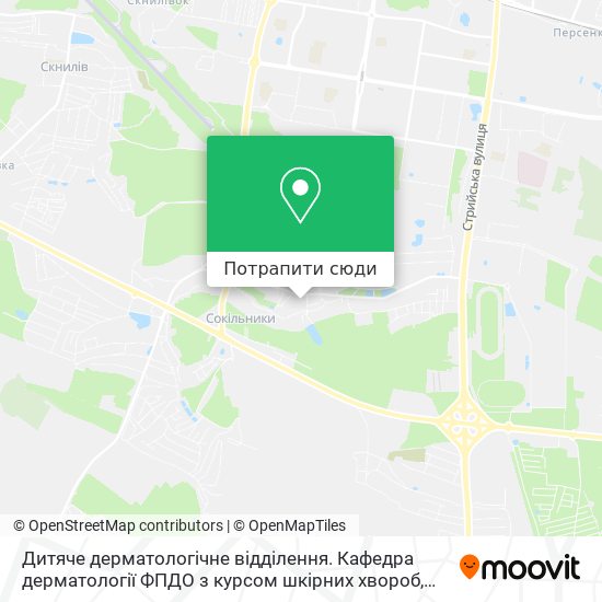 Карта Дитяче дерматологічне відділення. Кафедра дерматології ФПДО з курсом шкірних хвороб