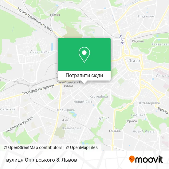 Карта вулиця Опільського 8