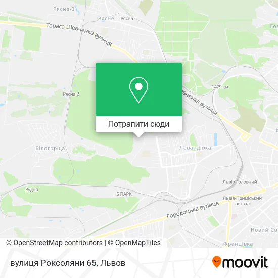 Карта вулиця Роксоляни 65