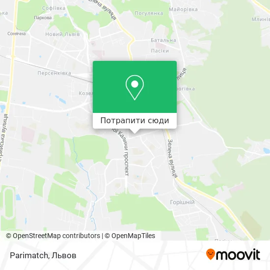 Карта Parimatch