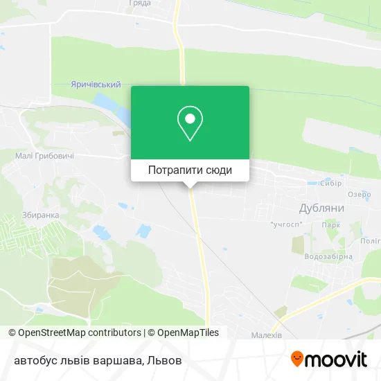 Карта автобус львів варшава