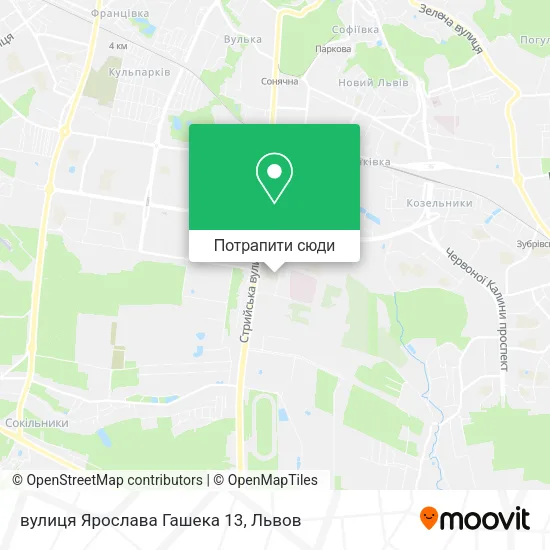 Карта вулиця Ярослава Гашека 13
