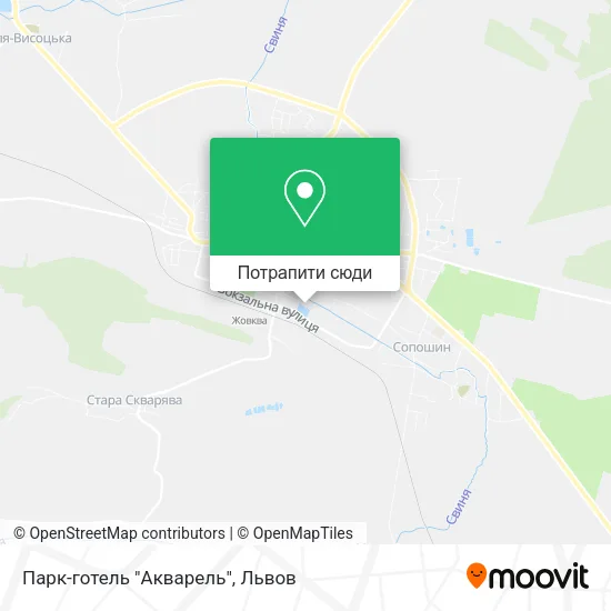 Карта Парк-готель "Акварель"