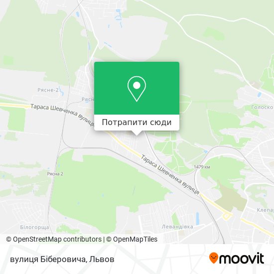 Карта вулиця Біберовича