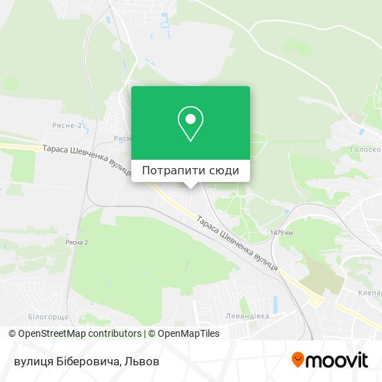 Карта вулиця Біберовича