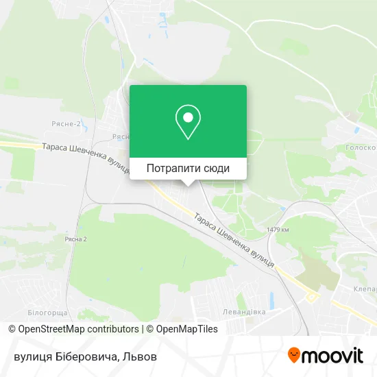 Карта вулиця Біберовича