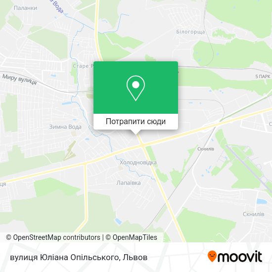 Карта вулиця Юліана Опільського