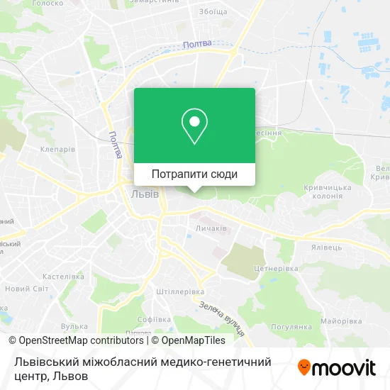 Карта Львівський міжобласний медико-генетичний центр