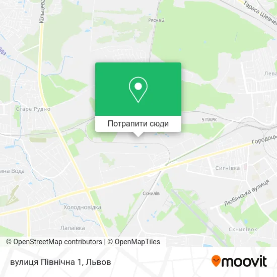 Карта вулиця Північна 1
