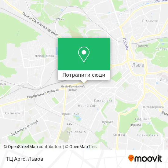 Карта ТЦ Арго