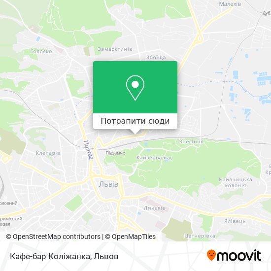 Карта Кафе-бар Коліжанка