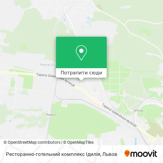 Карта Ресторанно-готельний комплекс Ідилія