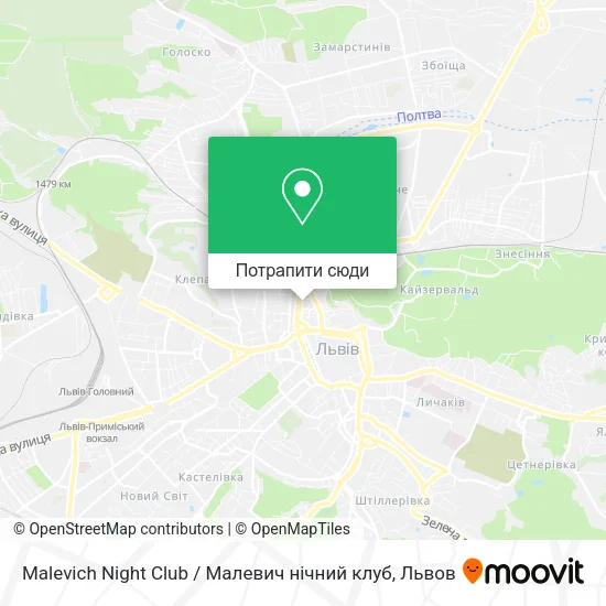 Карта Malevich Night Club / Малевич нічний клуб
